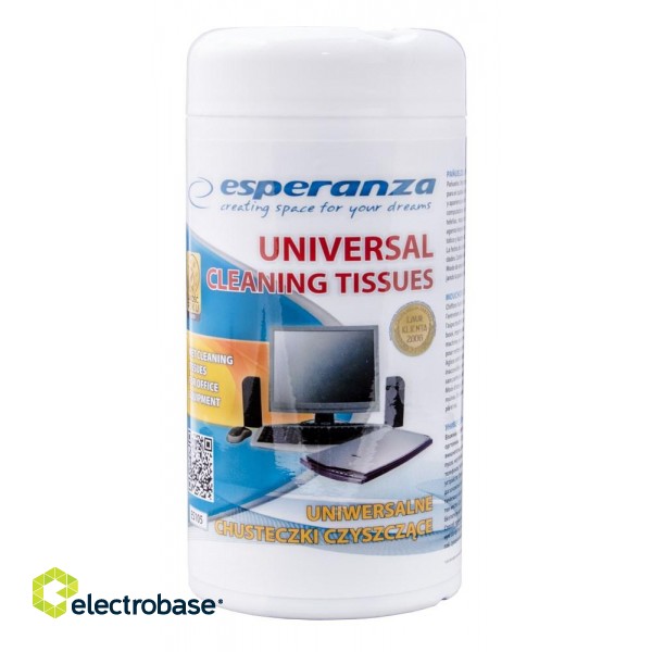 Esperanza ES105 Universal cleaning wipes - 100 items paveikslėlis 1