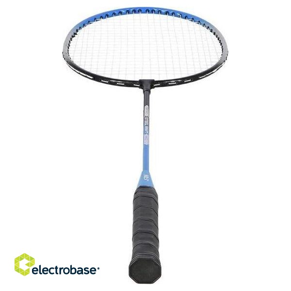NILS NRZ012 STEEL badminton set 2 rackets + 3 shuttlecocks + 195x22cm net + case image 3