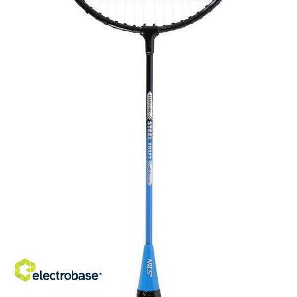 NILS NRZ012 STEEL badminton set 2 rackets + 3 shuttlecocks + 195x22cm net + case image 4