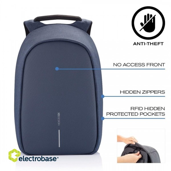XD DESIGN ANTI-THEFT BACKPACK BOBBY HERO SMALL NAVY P/N: P705.705 image 10
