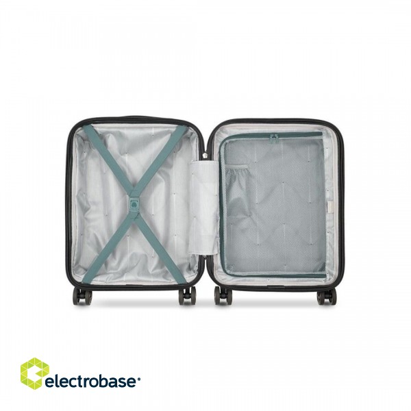DELSEY SUITCASE SHADOW 5.0 55CM SLIM 4 DOUBLE WHEELS CABIN TROLLEY CASE GREEN paveikslėlis 4