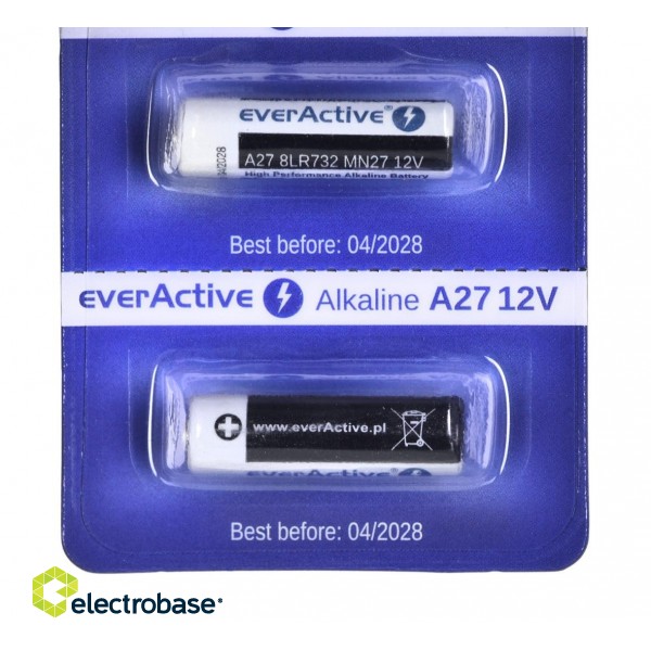 5 x alkaline batteries everActive 27A 12V- blister 5 pcs. image 3