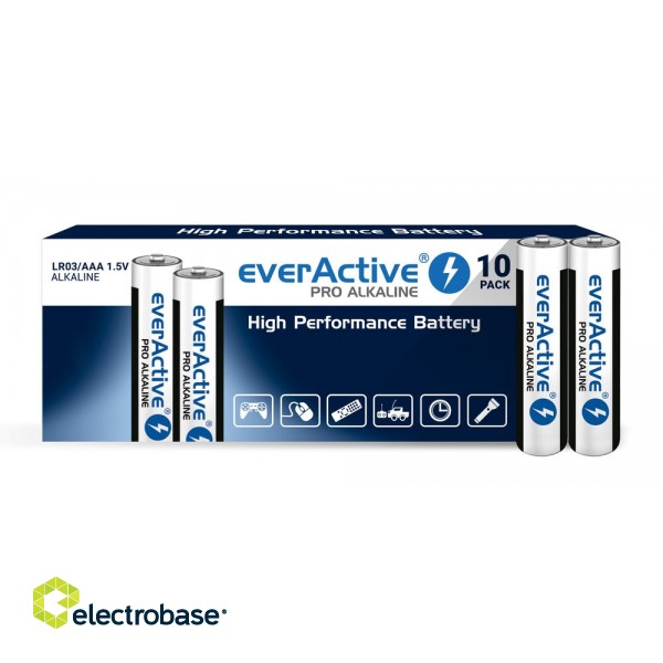Alkaline batteries everActive Pro Alkaline LR03 AAA - shrink pack - 10 pieces image 2