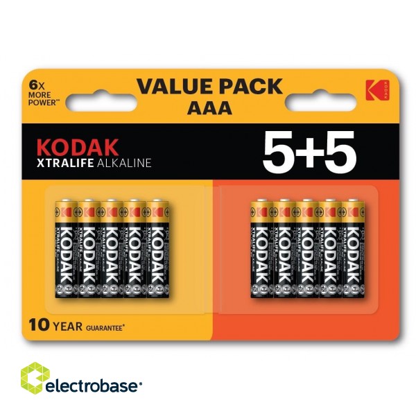 Kodak XTRALIFE Alkaline AAA Battery 10 (5+5 pack)