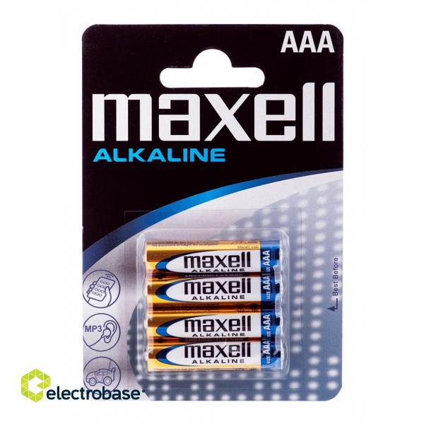 Maxell Battery Alkaline LR-03 AAA 4-Pack Single-use battery image 1