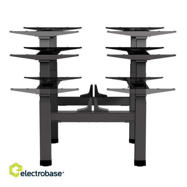 Ergo Office ER-404B Electric Double Height Adjustable Standing/Sitting Desk Frame without Desk Tops Black image 6