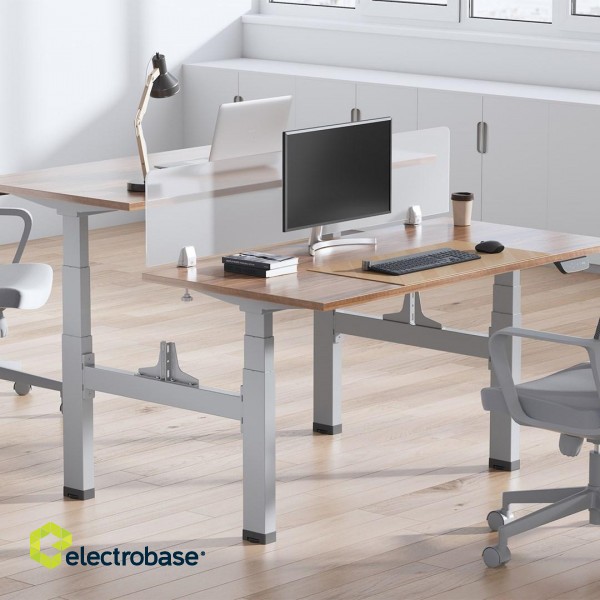 Ergo Office ER-404G Electric Double Height Adjustable Standing/Sitting Desk Frame without Desk Tops Gray image 1