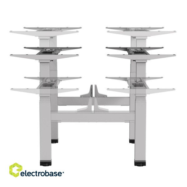 Ergo Office ER-404G Electric Double Height Adjustable Standing/Sitting Desk Frame without Desk Tops Gray image 4