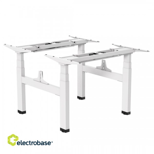 Ergo Office ER-404W Electric Double Height Adjustable Standing/Sitting Desk Frame without Desk Tops White image 1