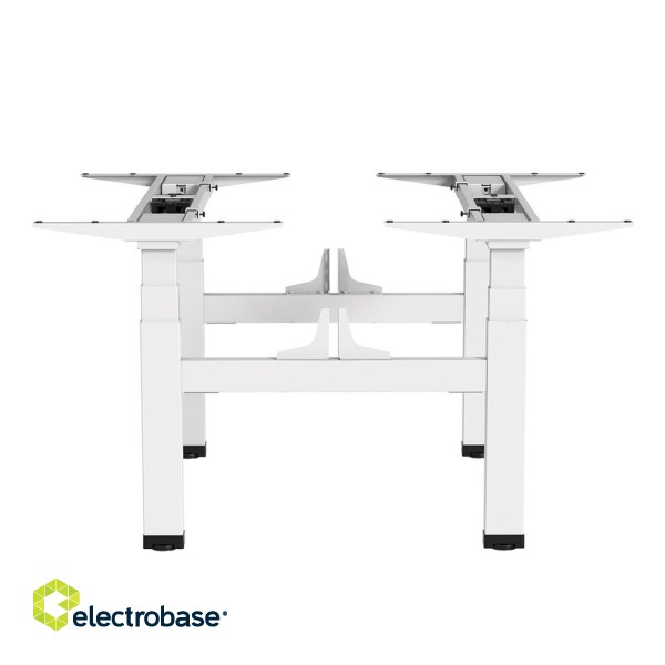Ergo Office ER-404W Electric Double Height Adjustable Standing/Sitting Desk Frame without Desk Tops White image 3