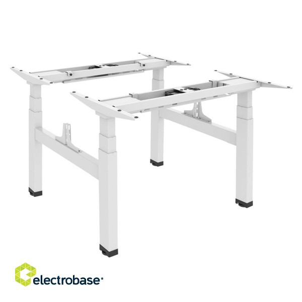 Ergo Office ER-404W Electric Double Height Adjustable Standing/Sitting Desk Frame without Desk Tops White image 6