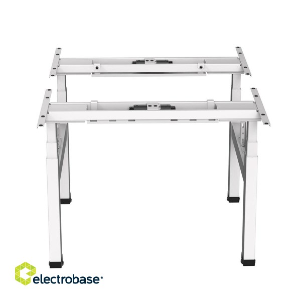 Ergo Office ER-404W Electric Double Height Adjustable Standing/Sitting Desk Frame without Desk Tops White image 7