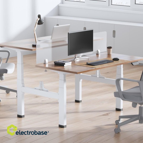 Ergo Office ER-404W Electric Double Height Adjustable Standing/Sitting Desk Frame without Desk Tops White image 8