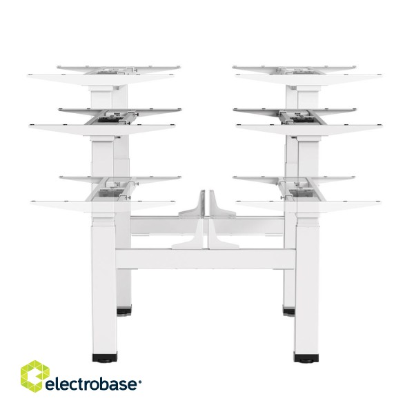 Ergo Office ER-404W Electric Double Height Adjustable Standing/Sitting Desk Frame without Desk Tops White image 9
