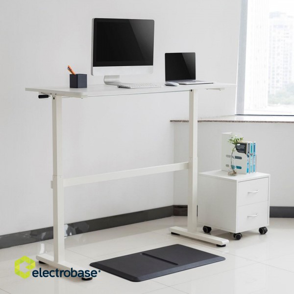 Manual height adjustable desk Ergo Office, max 40 kg, max height 117cm, with a top for standing and sitting work, ER-401 W фото 5