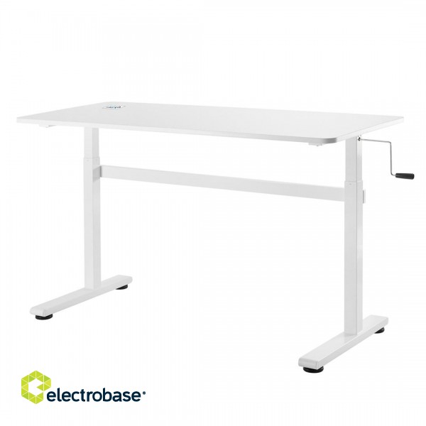 Manual height adjustable desk Ergo Office, max 40 kg, max height 117cm, with a top for standing and sitting work, ER-401 W фото 7