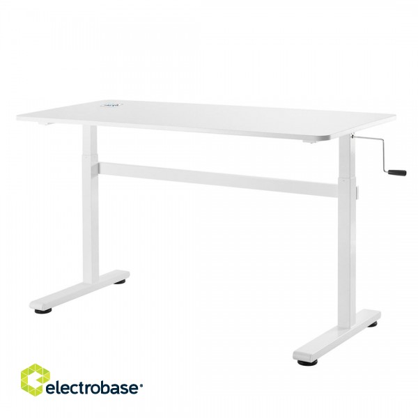 Manual height adjustable desk Ergo Office, max 40 kg, max height 117cm, with a top for standing and sitting work, ER-401 W фото 8