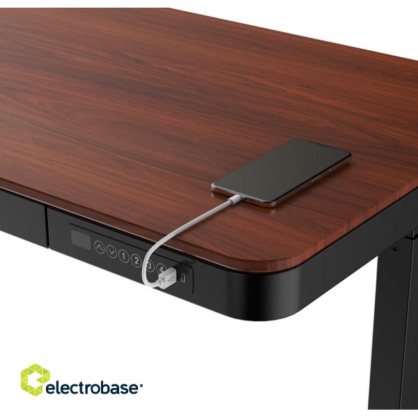 Tuckano Electric height adjustable desk ET119W-C Black/Walnut image 7