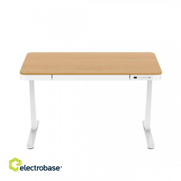 Tuckano Electric height adjustable desk ET119W-C white/oak image 2