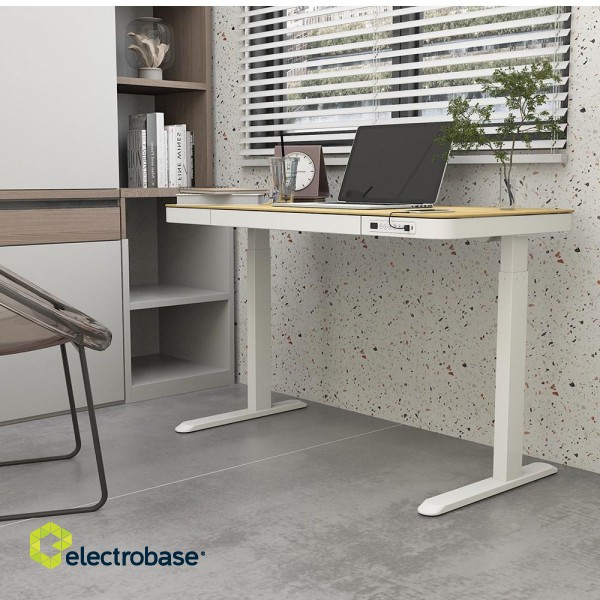 Tuckano Electric height adjustable desk ET119W-C white/oak image 5