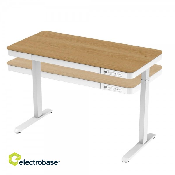 Tuckano Electric height adjustable desk ET119W-C white/oak image 8