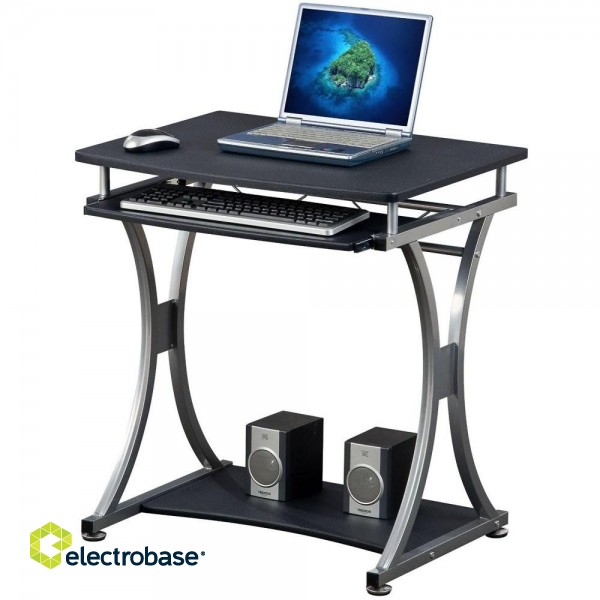 Techly Compact Desk for PC with Removable Tray, Black Graphite ICA-TB 328BK image 5