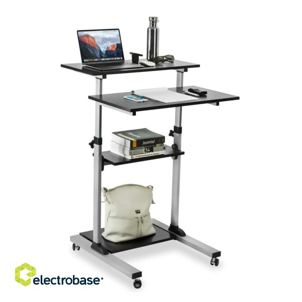 Techly ICA-TB TPM-3 standing desk Black, Silver image 8