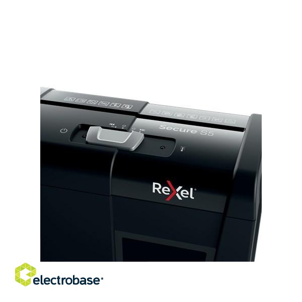 Rexel Secure S5 paper shredder Strip shredding 70 dB Black image 6