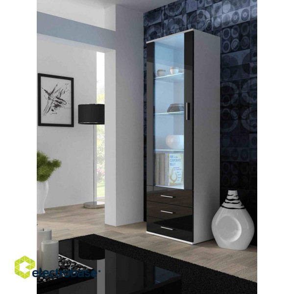 Cama display cabinet SOHO S1 white/black gloss image 1