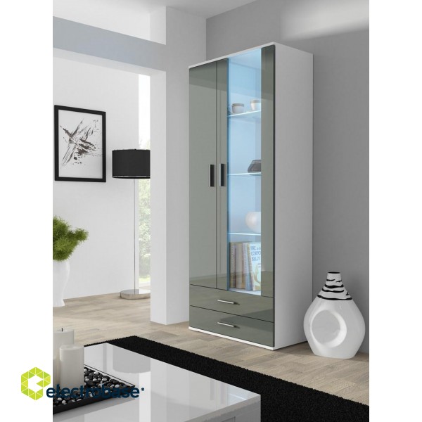 Cama display cabinet SOHO S6 2D2S white/grey gloss image 1