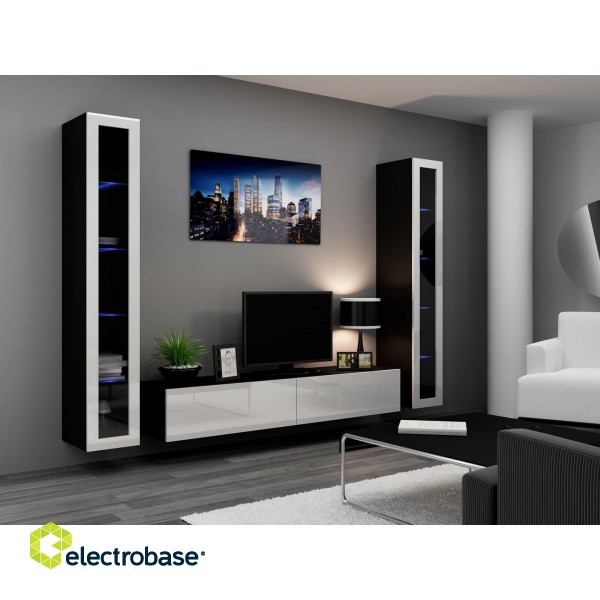Cama Living room cabinet set VIGO 5 black/white gloss
