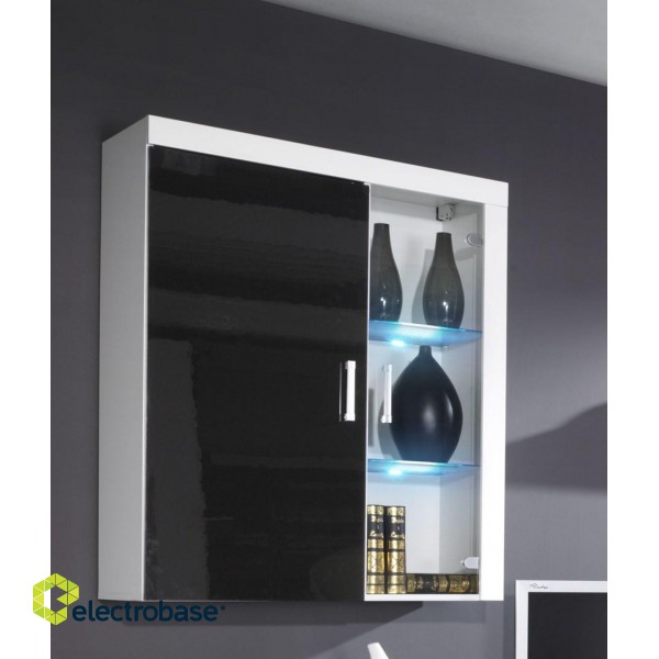 Cama hanging display cabinet SAMBA white/black gloss image 1
