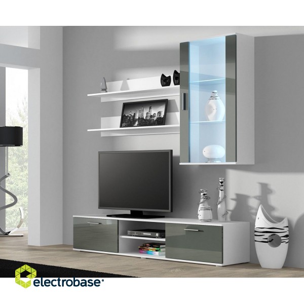 Cama TV stand SOHO 180 white/grey gloss paveikslėlis 5