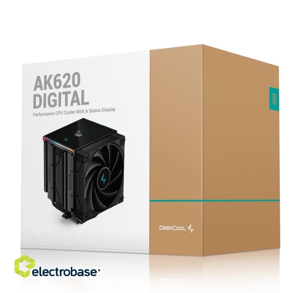 DeepCool AK620 DIGITAL Processor Air cooler 12 cm Black 1 pc(s) image 10