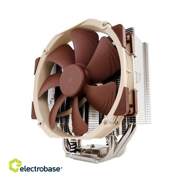 Noctua NH-U14S computer cooling component Processor Cooler 12 cm Brown, Stainless steel image 1