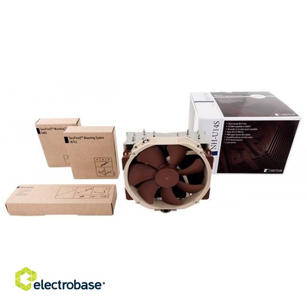 Noctua NH-U14S computer cooling component Processor Cooler 12 cm Brown, Stainless steel image 4