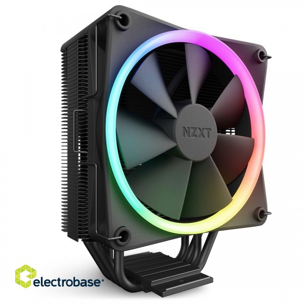 NZXT T120 RGB Processor Air cooler 12 cm Black 1 pc(s) image 1