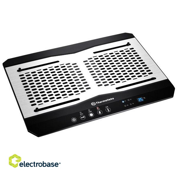 Thermaltake CL-N002-PL12BL-A laptop cooling pad 1300 RPM Aluminium, Black image 1