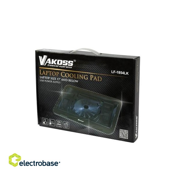 Vakoss LF-1854LK notebook cooling pad 43.2 cm (17") Black image 2