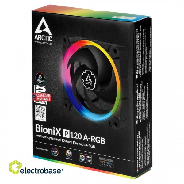 ARCTIC BioniX P120 A-RGB Pressure-optimised 120 mm Fan with A-RGB image 8