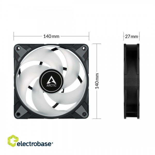 ARCTIC P14 PWM PST A-RGB 0dB - Semi-Passive 140 mm Fan with Digital A-RGB image 4