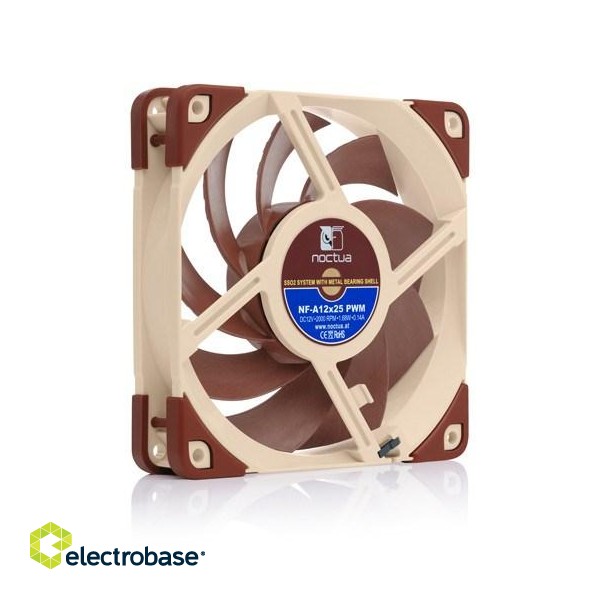 Noctua NF A12x25 5V PWM Computer case Fan 12 cm Beige, Red image 2