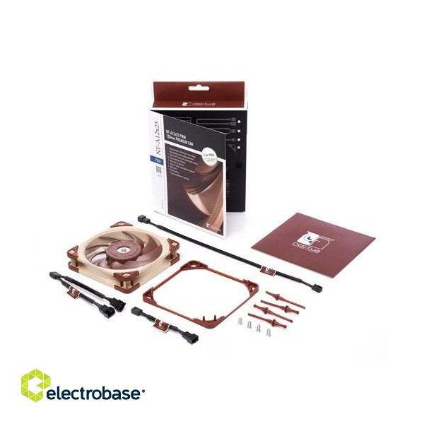 Noctua NF A12x25 5V PWM Computer case Fan 12 cm Beige, Red image 5