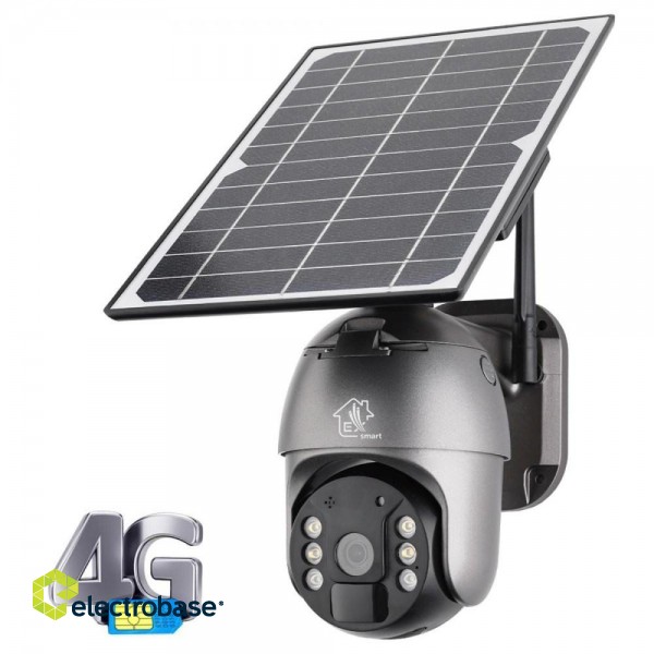 Extralink 3G/4G/LTE camera Mystic 4G PTZ with solar panel 8W, 1080p, IP66, 4x 18650 battery фото 1