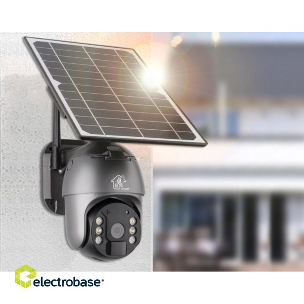 Extralink 3G/4G/LTE camera Mystic 4G PTZ with solar panel 8W, 1080p, IP66, 4x 18650 battery image 3