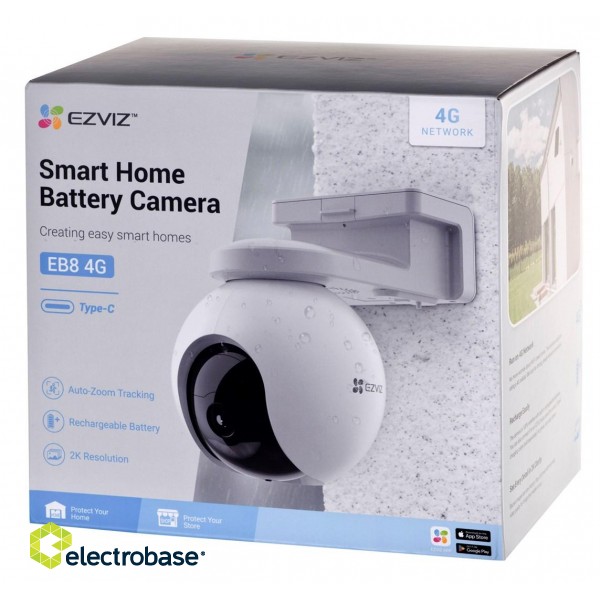 EZVIZ CS-EB8 (3MP,4GA) Spherical IP security camera Indoor & outdoor 2304 x 1296 pixels Wall фото 8