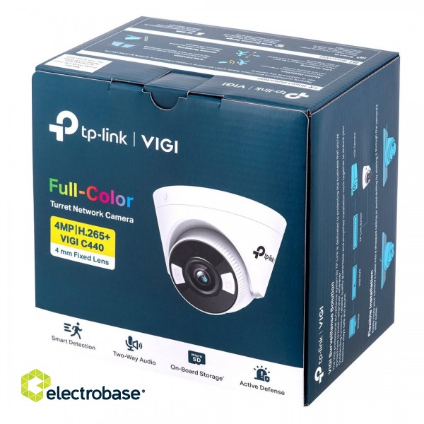 TP-Link VIGI C440(4mm) Turret IP security camera Indoor & outdoor 2560 x 1440 pixels Ceiling фото 9