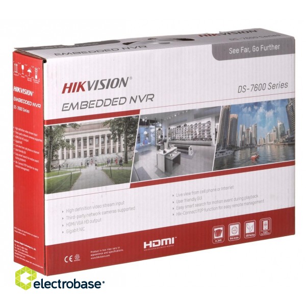 Hikvision Digital Technology DS-7604NI-K1 1U Black paveikslėlis 5