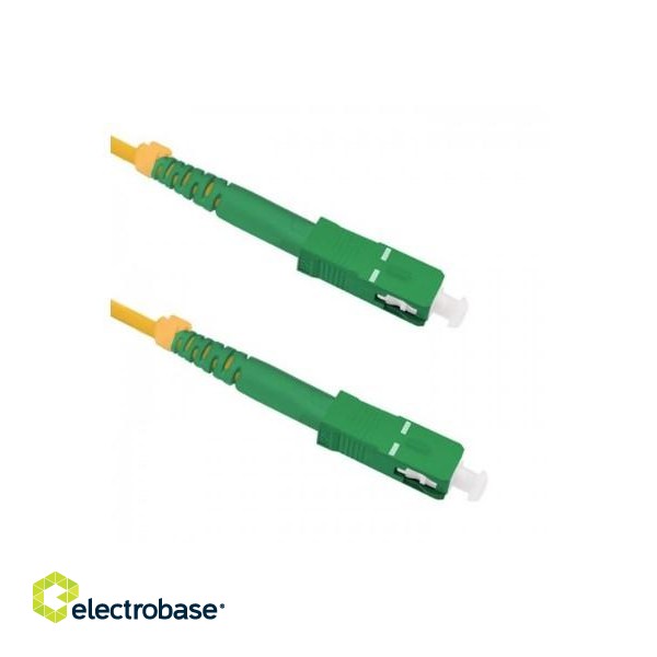 Qoltec 54281 fibre optic cable 1 m SC Green, Yellow