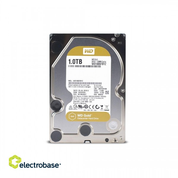 Western Digital Gold 3.5" 1000 GB Serial ATA III paveikslėlis 3